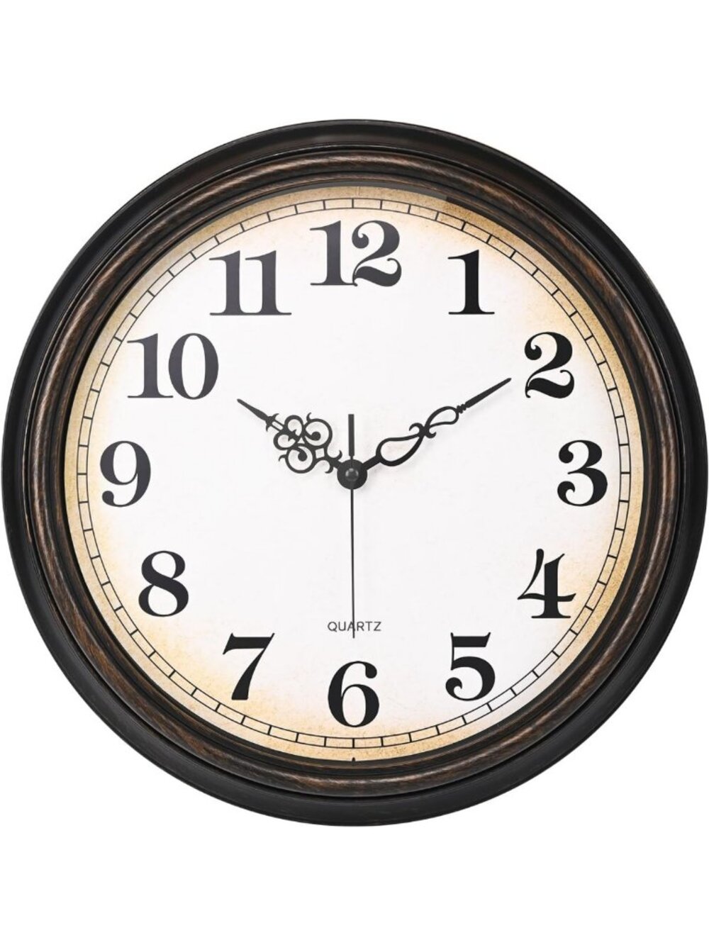 Vintage 16-Inch Silent Non-Ticking Wall Clock - Battery Operated Decor for Home